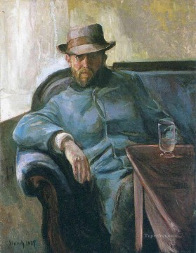 作家 ハンス・イェーガー 1889年 エドヴァルド・ムンク Oil Paintings